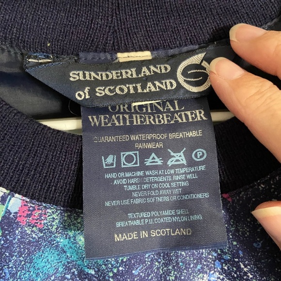 Vintage Sunderland of Scotland Womens Cosmic Windbreaker Waterproof Jacket Sz L - Picture 5 of 13
